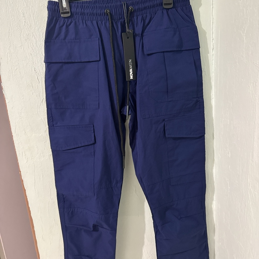 New Nation Men's Navy Cargo Pants